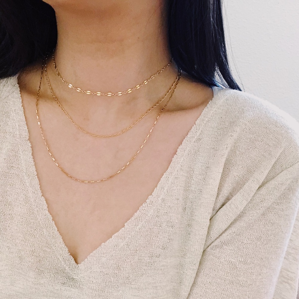 14k gold filled dapper lace choker